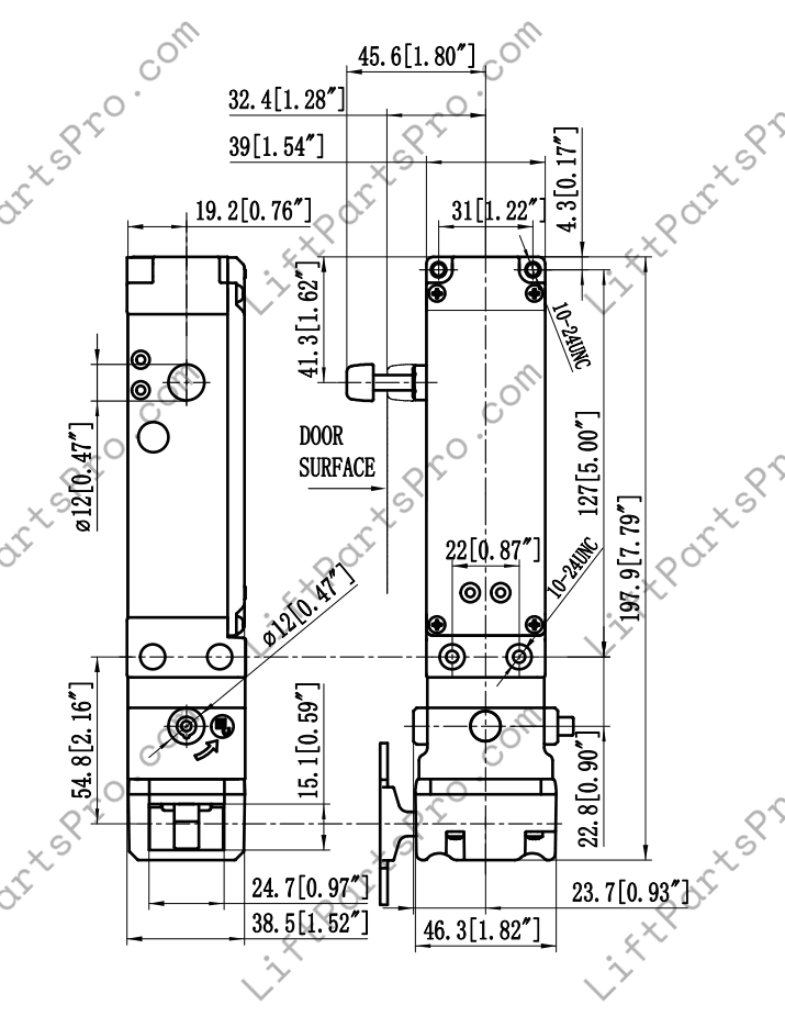 Inclinator Bracket Replacement Lock for Inclinator EM-4 and EM-7 Interlocks – Lift Parts Pro