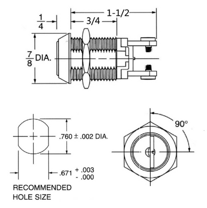 Lift Key Switch - 2-Pull #2252