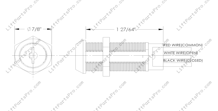 Garaventa Conveyance SPDT Key Switch