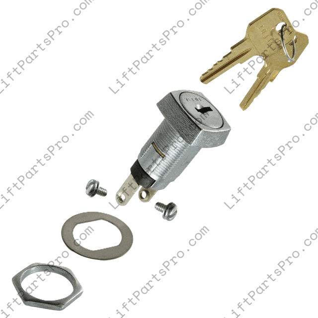 Square Key Switch for TK Porch-Lift VPLs (Legacy AEL01 Key, Includes 2 Keys)