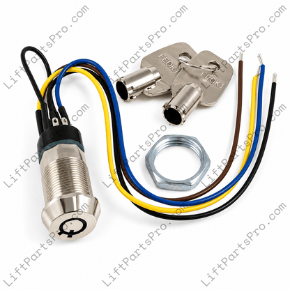 FEO-K1 Fire Service Key Switch with FEOK1 Barrel Phase Two Keys