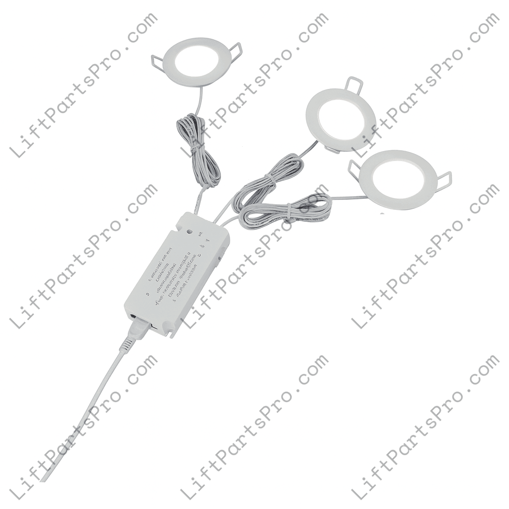 Universal Elevator Cab Ceiling LED Light Kit  - 120VAC to 12VDC