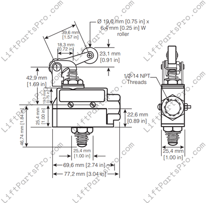 Honeywell Cable Slack Switch for Atlas Dumbwaiter