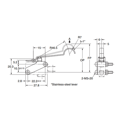 Replacement Pan Switch Assembly for Savaria Telecab