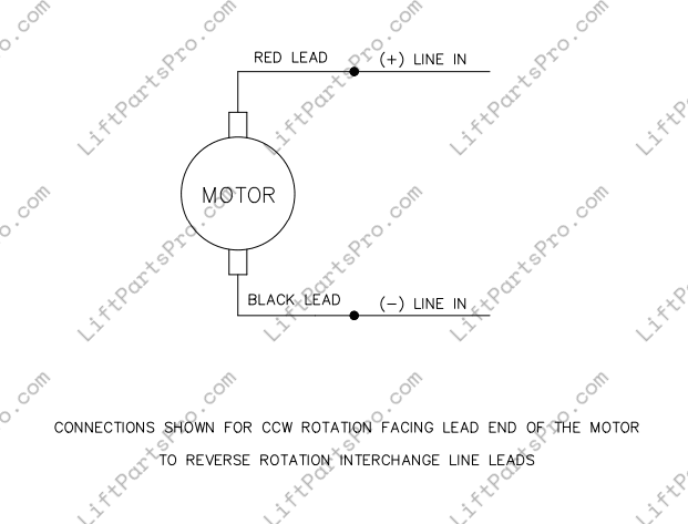 Leeson 1/2 HP 24 VDC Platform Lift Motor — Porch‑Lift 59993 Replacement