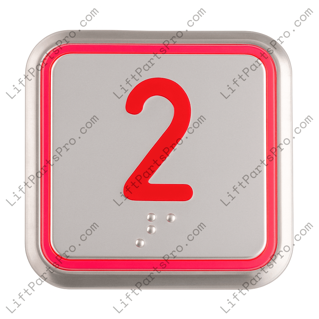 #2 COP Square Pushbutton for NWOV Evolution Elevators U1522