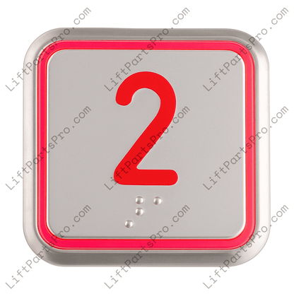 #2 COP Square Pushbutton for NWOV Evolution Elevators U1522