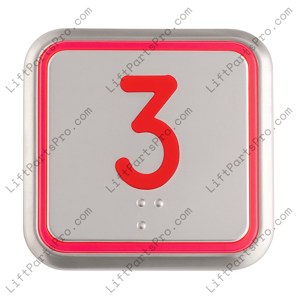#3 COP Square Pushbutton for NWOV Evolution Elevators U1523