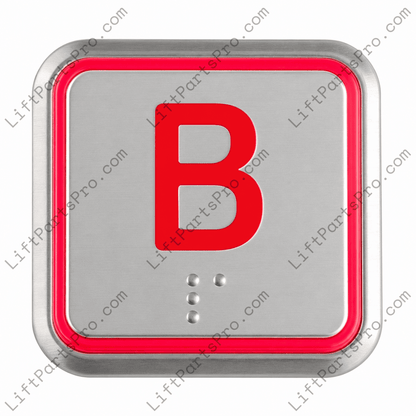 Basement "B" COP Square Pushbutton for NWOV Evolution Elevators U1535