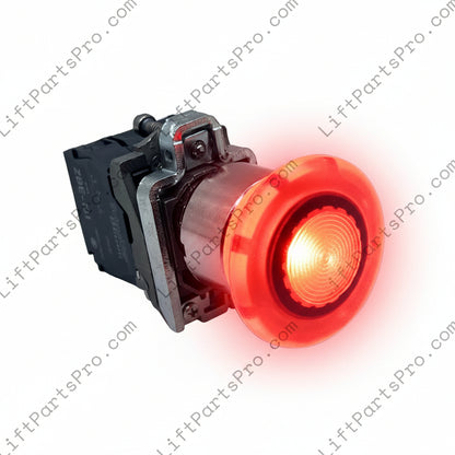 NWOV Emergency Stop Button E-Stop Switch with Red Illuminated Mushroom Head Actuator #V4605