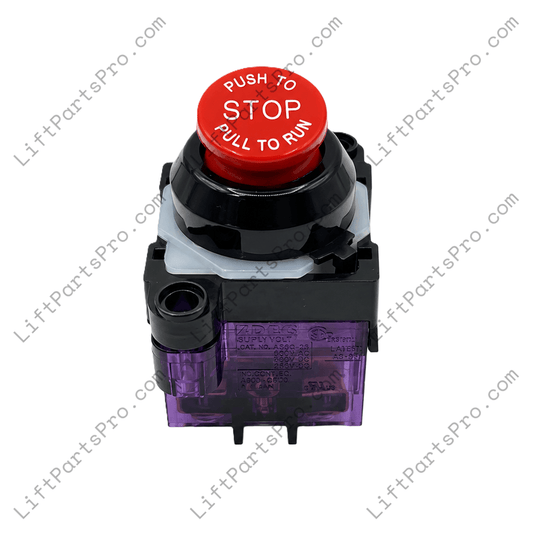 ThyssenKrupp National Wheel-O-Vator Push To Stop Emergency Push Button