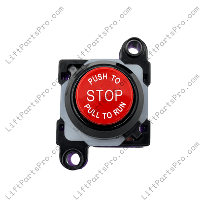 ThyssenKrupp National Wheel-O-Vator Push To Stop Emergency Push Button