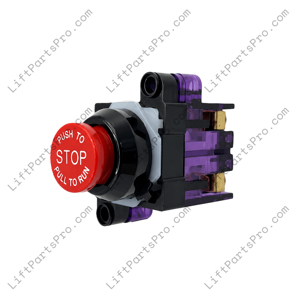ThyssenKrupp National Wheel-O-Vator Push To Stop Emergency Push Button
