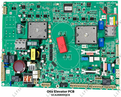 Otis Ultra Drive 403B #GCA26800QC6 elevator inverter control PCB – component side view