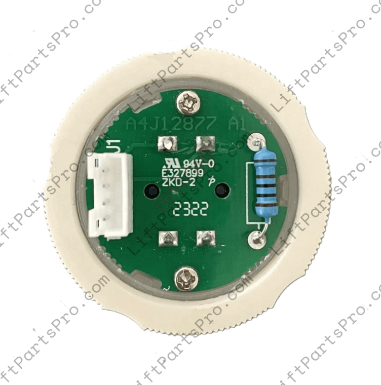 Flush-Mount Elevator Push Button – White LED, 24V, Savaria Replacement