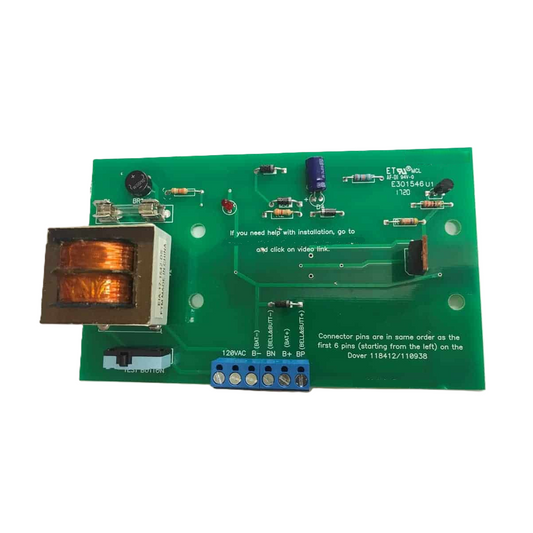 Replacement Emergency Light Board for Dover & ThyssenKrupp