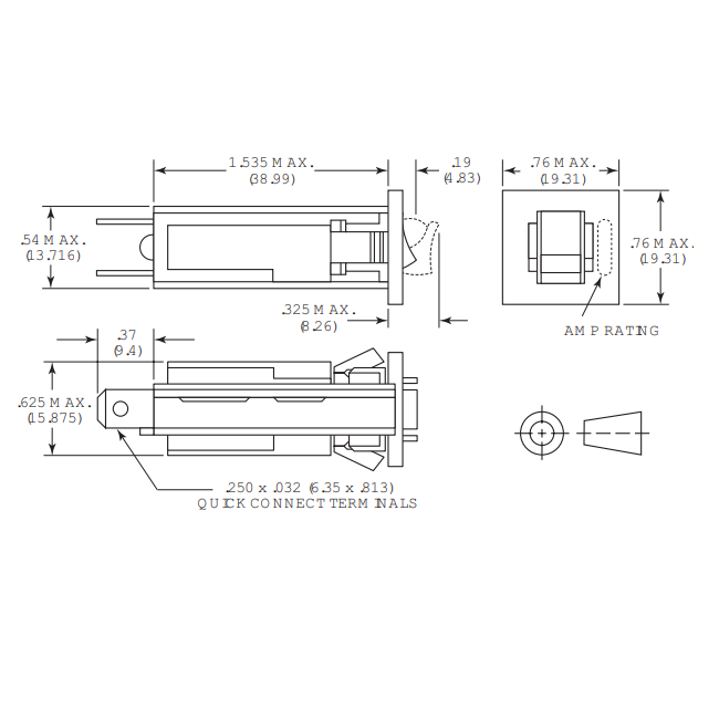 2-Amp Thermal Reset Breaker - Porch-Lift and Others