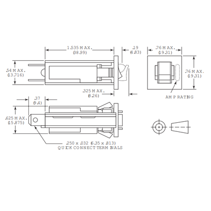 2-Amp Thermal Reset Breaker - Porch-Lift and Others