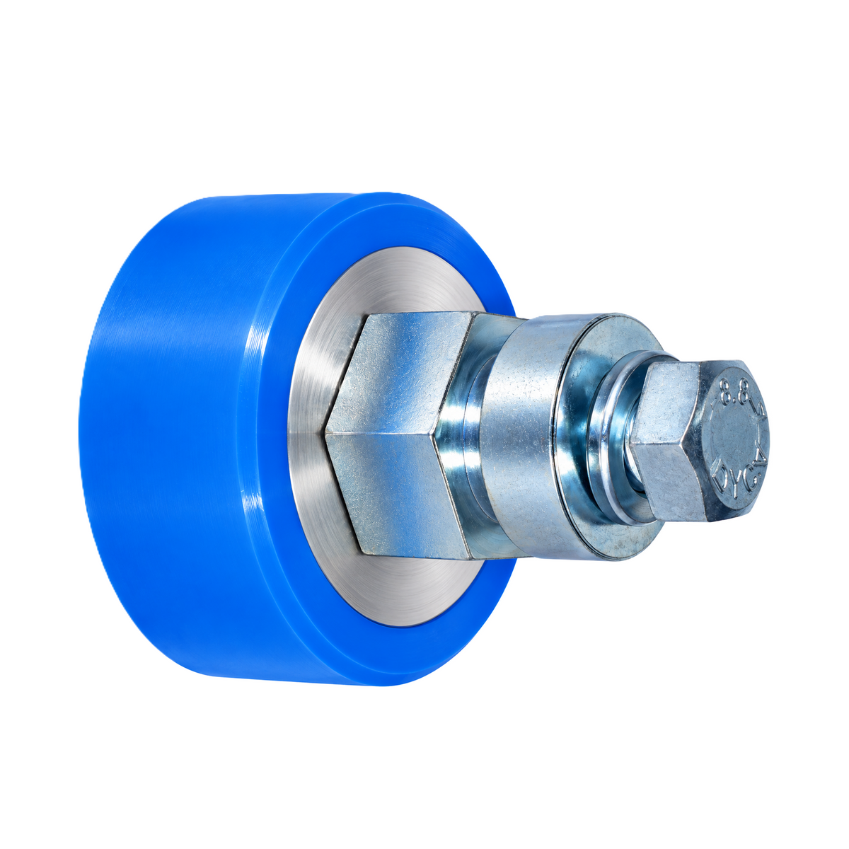 Concentric car frame roller wheel assembly for REI and CEMCO Lift elevators