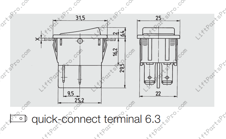 Stannah Stairlift Power Switch – Rocker Button for Siena 600