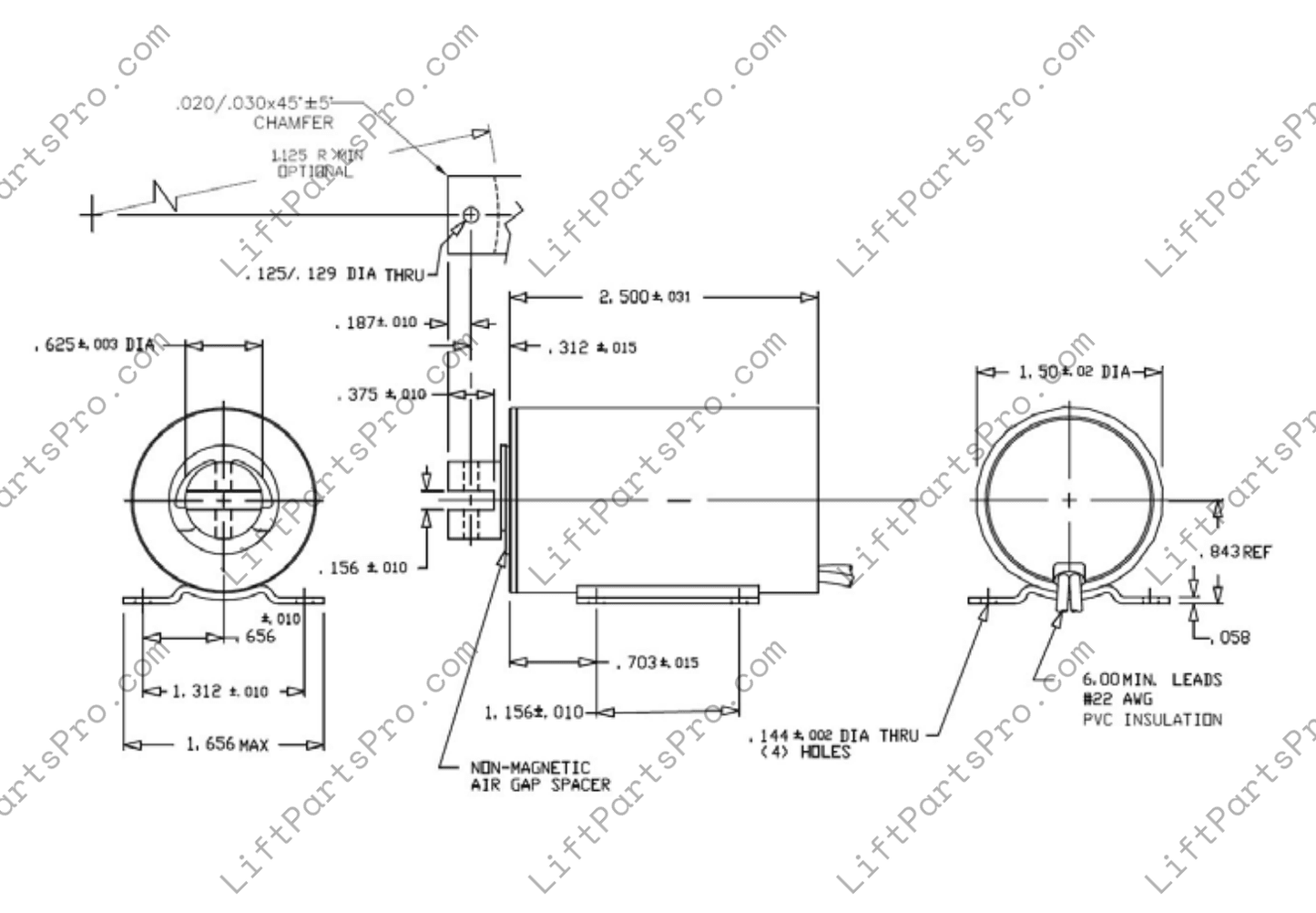 Interlock Solenoid Coil – 24VDC, 0.625″ Stroke, Potential Replacement for ProLift locks