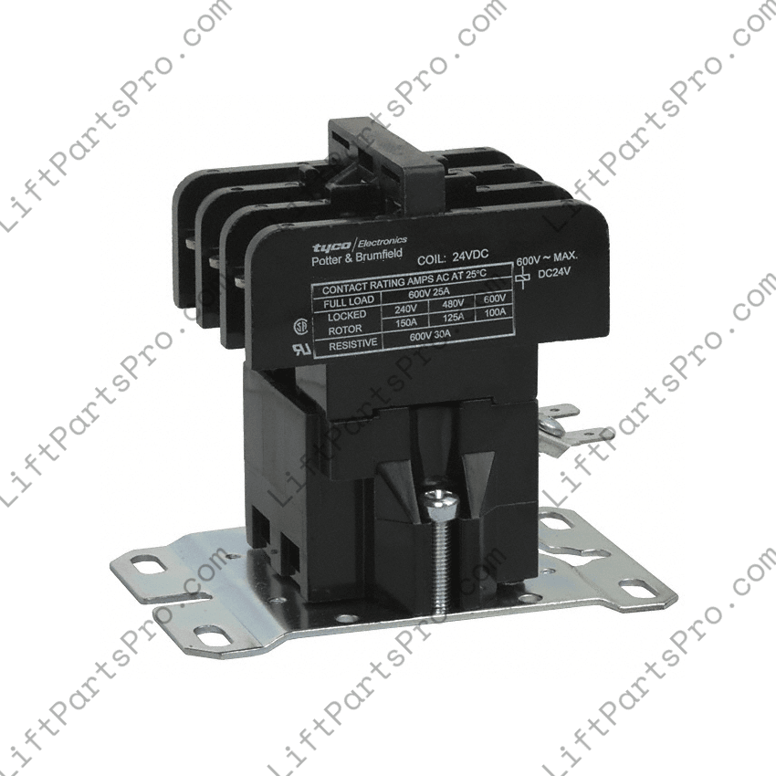 Savaria Concord Series 6000 Contactor Contact Block 642000 Potter Brumfield 600V 24VDC P25P42D22P1_24 Replacement