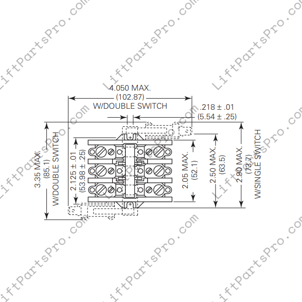 Savaria Concord Series 6000 Contactor Contact Block 642000 Potter Brumfield 600V 24VDC P25P42D22P1_24 Replacement