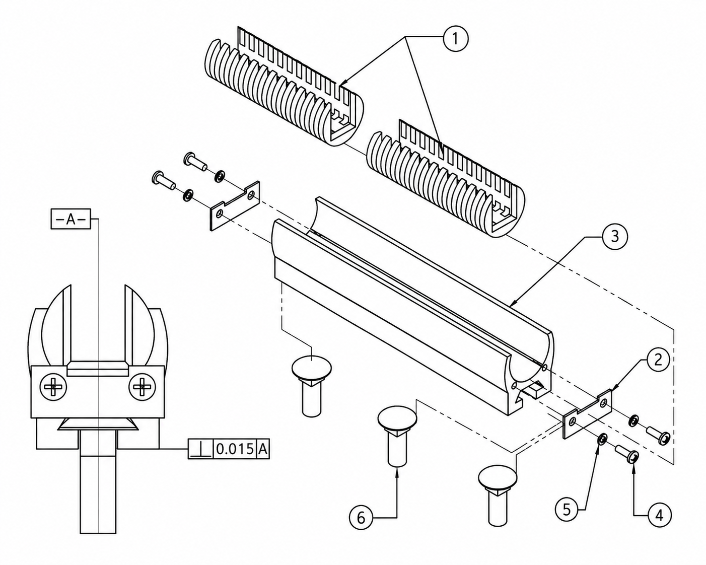 Savaria Concord 8" Guide Shoe Assembly 250966
