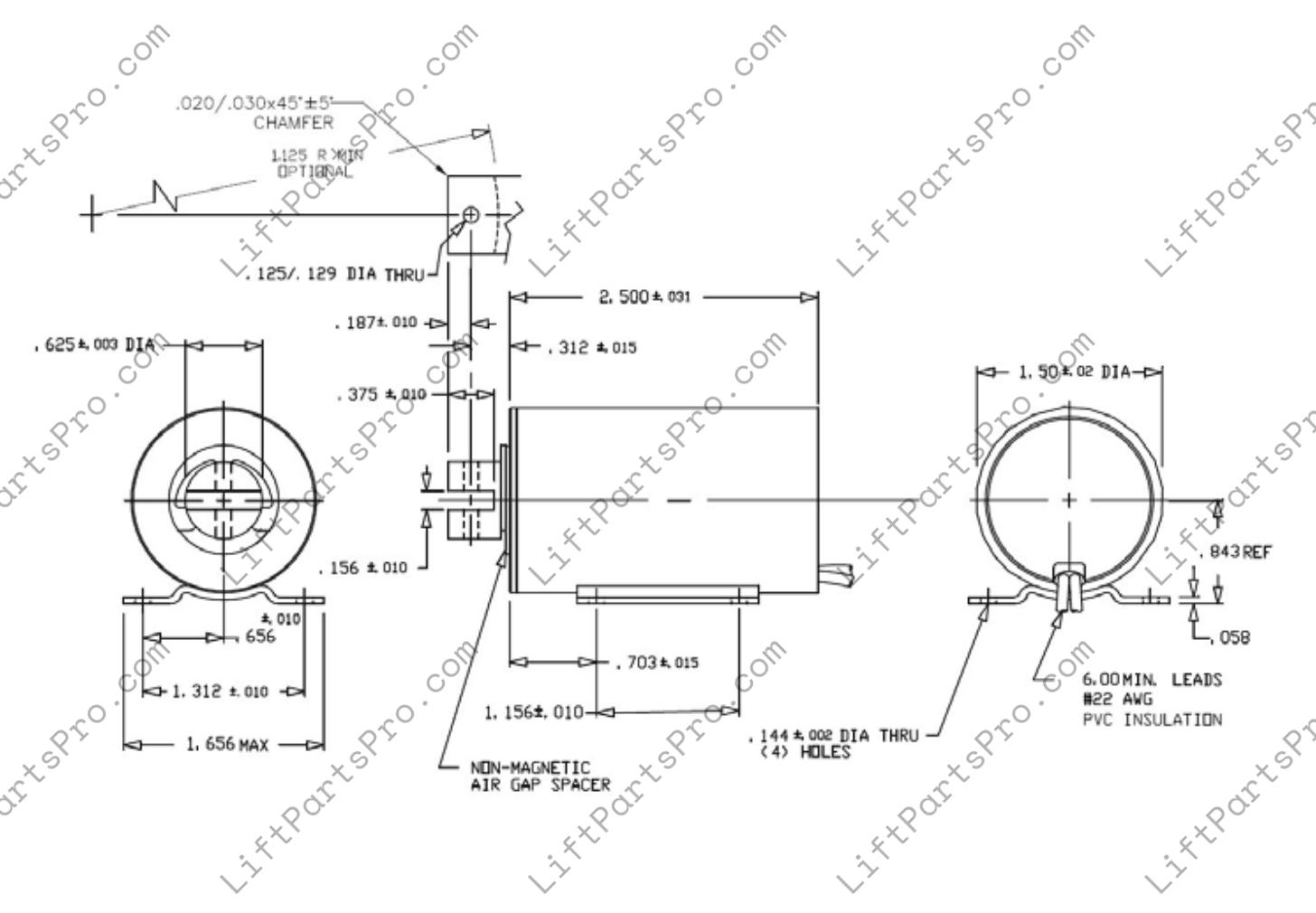 Potential solenoid replacement for RedArr 30002 in select Savaria Pro-Lift models.