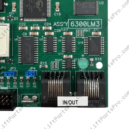 Close-up of ThyssenKrupp 6300LM3 LN/LON elevator controller circuit board #9782928