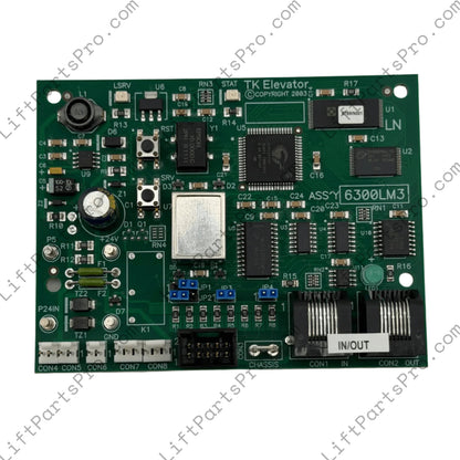 Straight view of ThyssenKrupp 6300LM3 LN/LON elevator controller circuit board #9782928