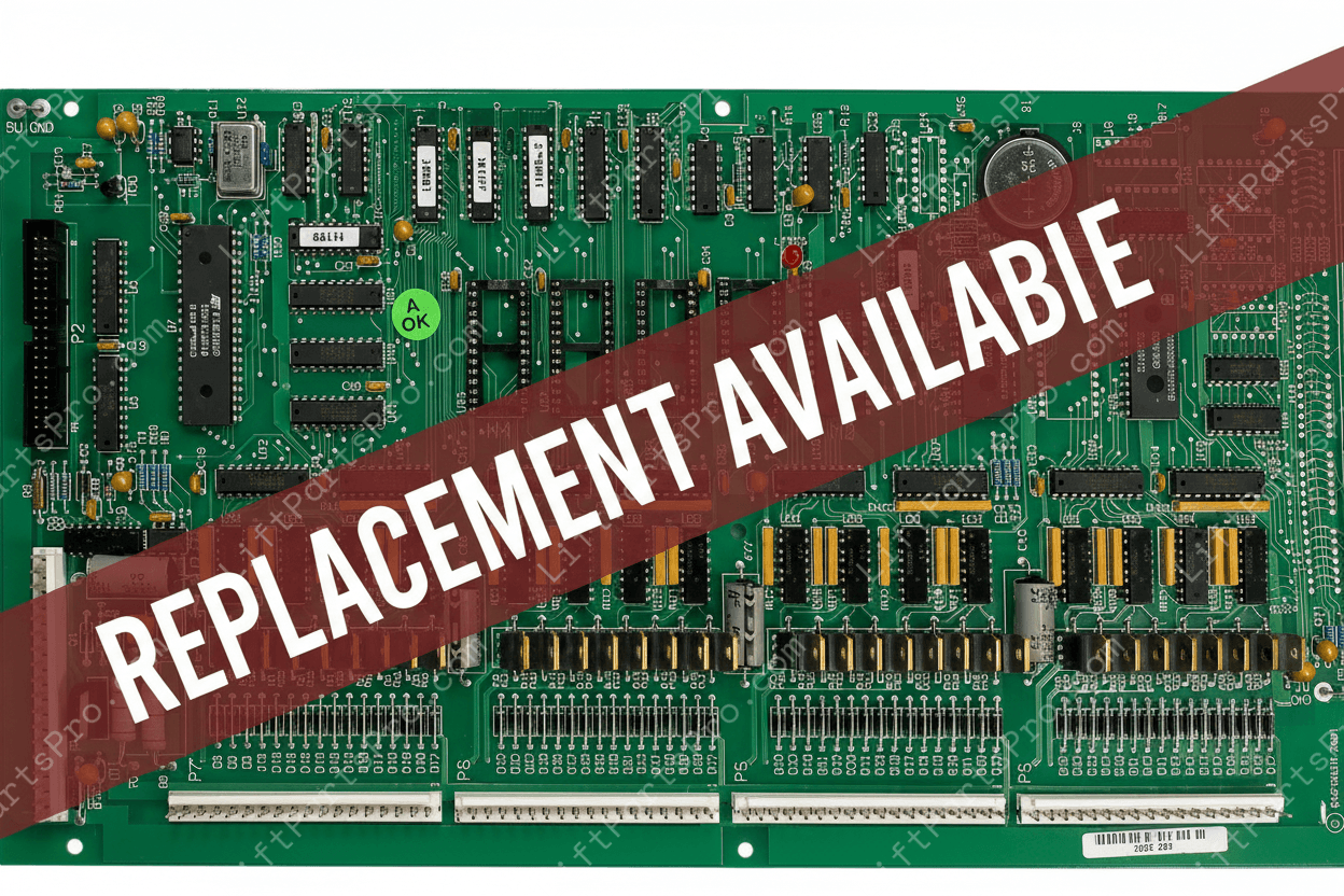 Original ThyssenKrupp Dover 6300BP4 CLC DMC-1 Circuit Board 9715710 with aftermarket replacement available.