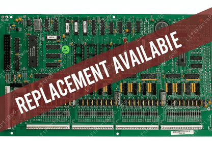 Original ThyssenKrupp Dover 6300BP4 CLC DMC-1 Circuit Board 9715710 with aftermarket replacement available.