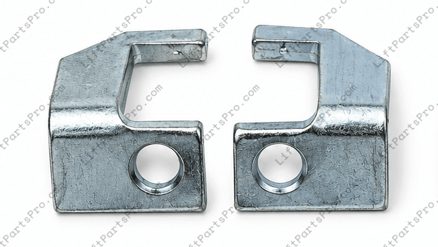 Pair of ThyssenKrupp Dover Elevator Door Retainer Clips to replace 277AM1, 277AM2, 9728549, and 9728548.