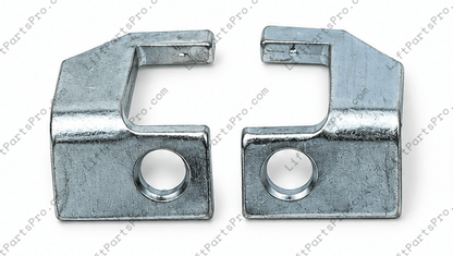 Pair of ThyssenKrupp Dover Elevator Door Retainer Clips to replace 277AM1, 277AM2, 9728549, and 9728548.