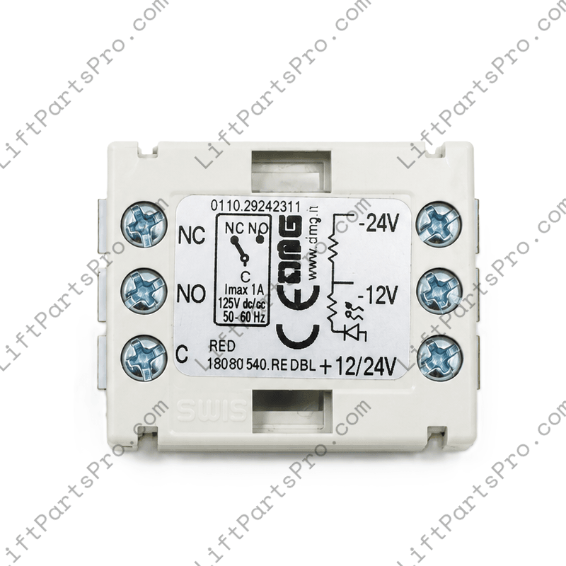 Blank Push Button DMG Contact 18080540.REDBL for ThyssenKrupp ISIS Elevators