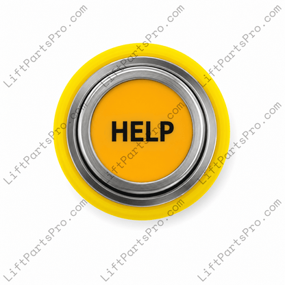 Thyssenkrupp 680BV Hydraulic Elevator COP Push Button with HELP marking.