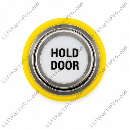 Thyssenkrupp 680BV Hydraulic Elevator COP Push Button with HOLD DOOR marking.