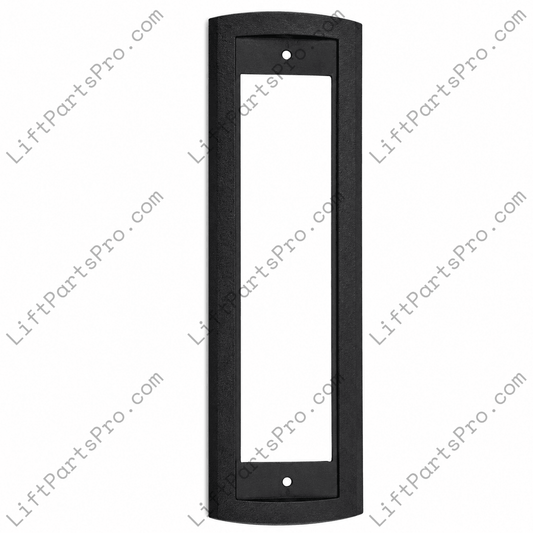 12-1/4" x 3-1/2" elevator hall station trim frame #141HH1 for ThyssenKrupp Signa4 signal fixtures, commonly used around fire service hall station assemblies.