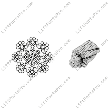 Inclinator Elevator Wire Rope 21306769 21306768