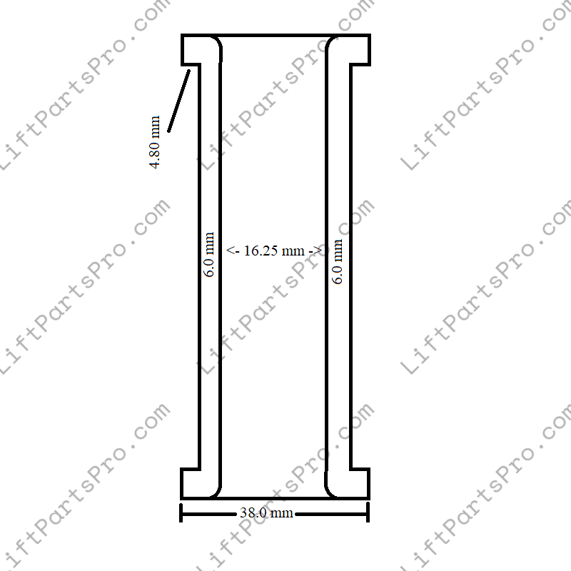 Waupaca Flexi-Lift LEV Square Rail Guide Shoe Insert