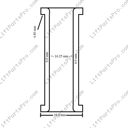 Waupaca Flexi-Lift LEV Square Rail Guide Shoe Insert