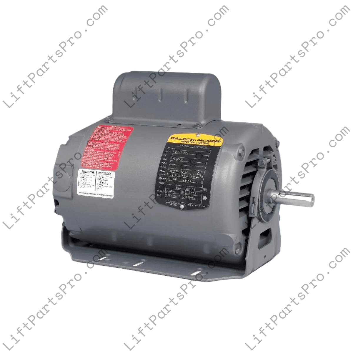 National Wheel-O-Vator NWOV 3/4HP Motor Replacement 53081 53250 1102240402