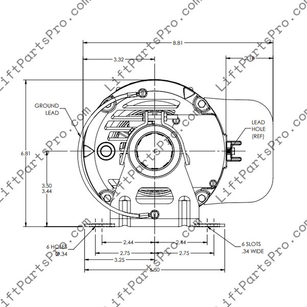 ThyssenKrupp Access Porch-Lift 3/4HP Motor Replacement 53250 53081
