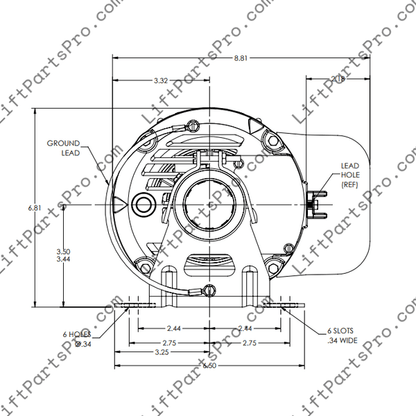 ThyssenKrupp Access Porch-Lift 3/4HP Motor Replacement 53250 53081
