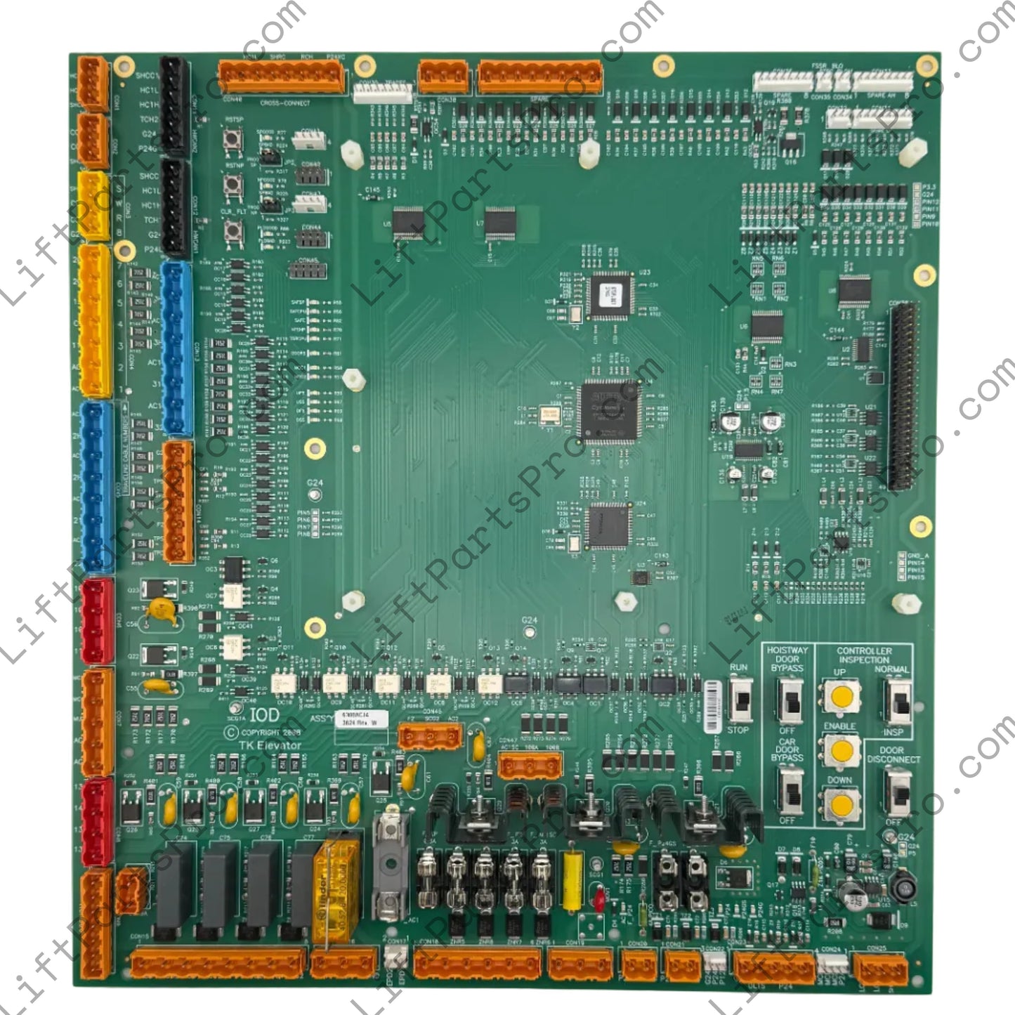 ThyssenKrupp TAC32 IOD circuit board 6300ACJ4 Revision W, front view
